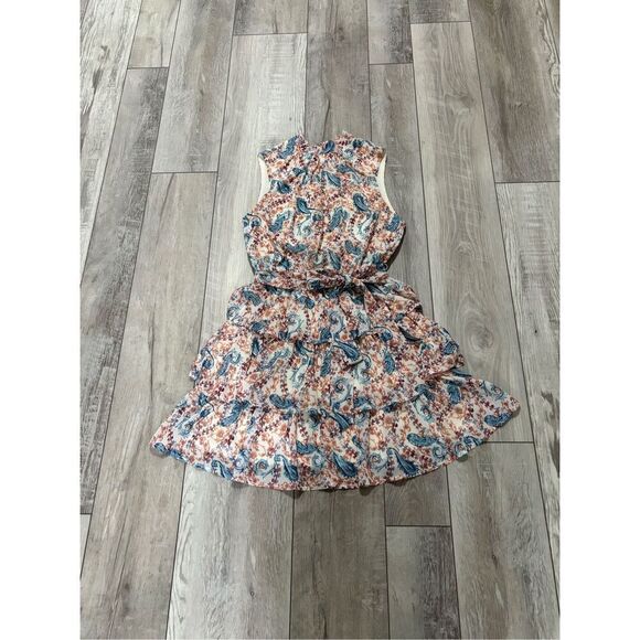 Pink Lily sleeveless ruffled floral dress size S - Picture 1 of 15